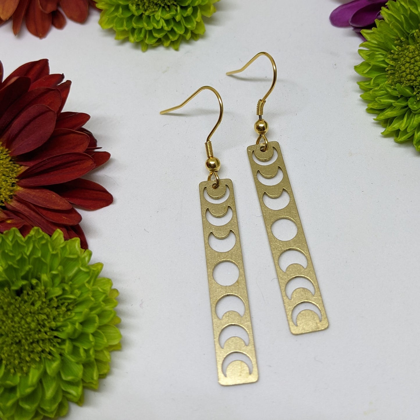 GOLD MOON PHASE BAR EARRINGS-Jipsi Junk-JipsiJunk