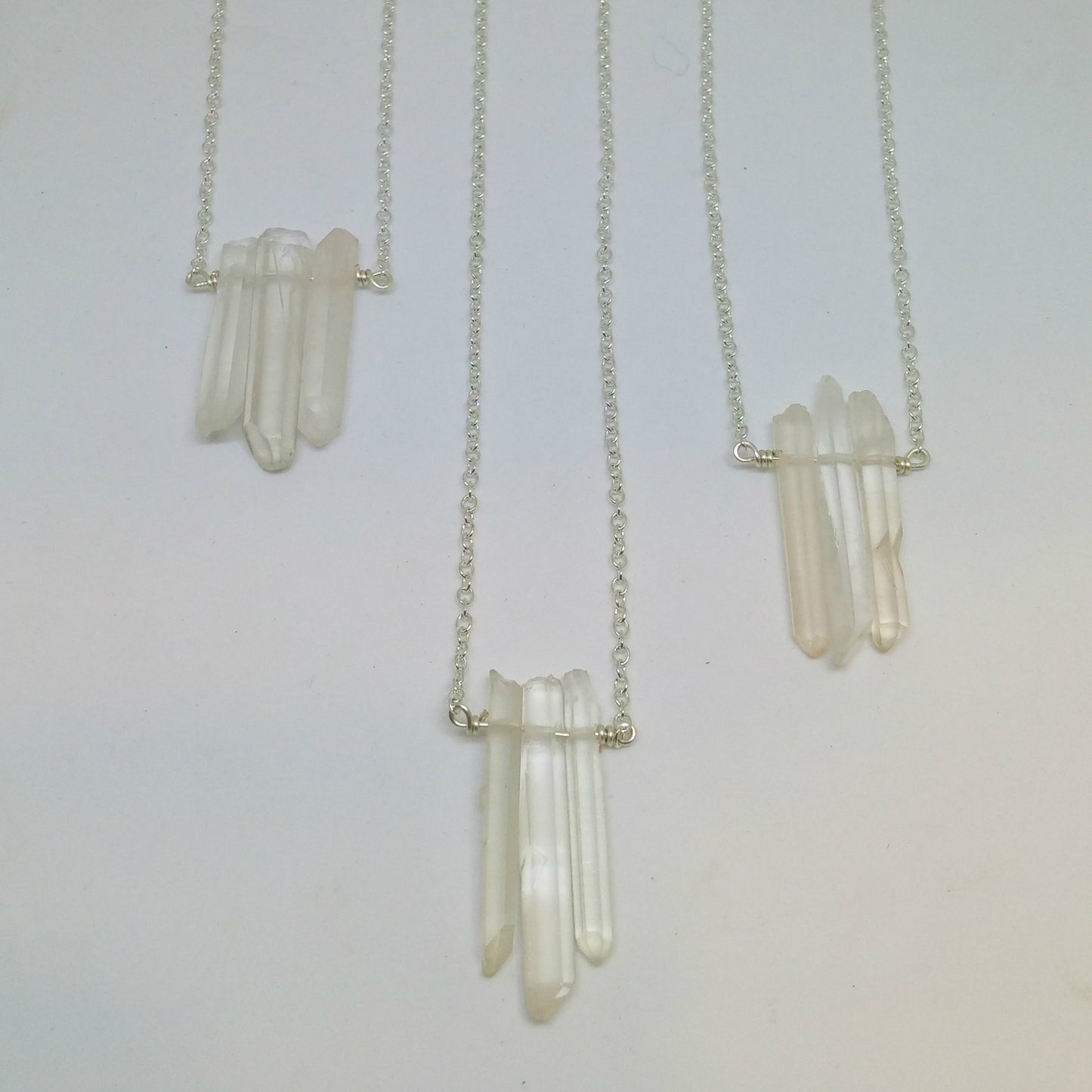 NATURAL QUARTZ CRYSTAL POINT BAR NECKLACE-NECKLACES-JipsiJunk-JipsiJunk