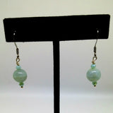SIMPLE CRYSTAL AND AQUAMARINE DANGLE EARRINGS-EARRINGS-JipsiJunk-JipsiJunk