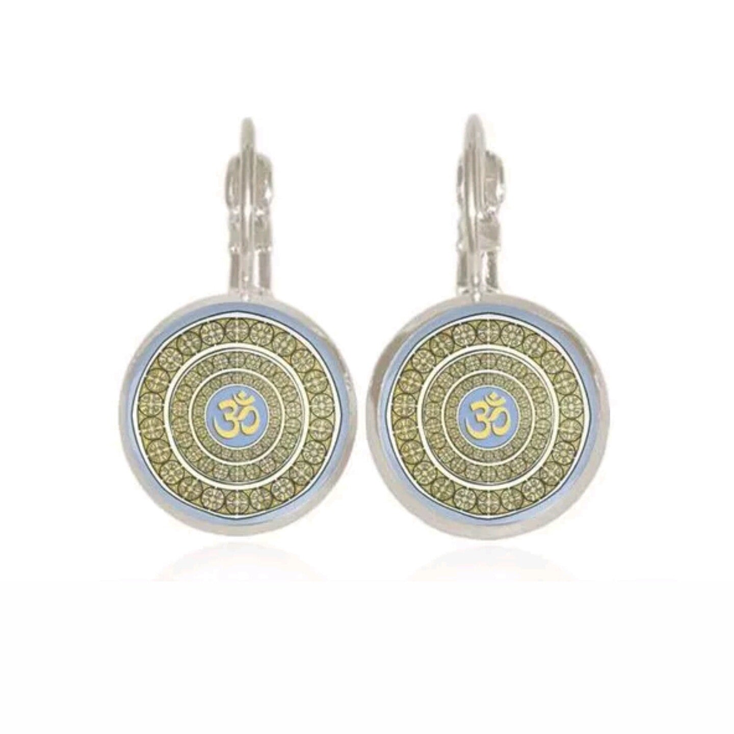 NAMASTE CAMEO COIN EARRINGS-earrings-JipsiJunk-JipsiJunk