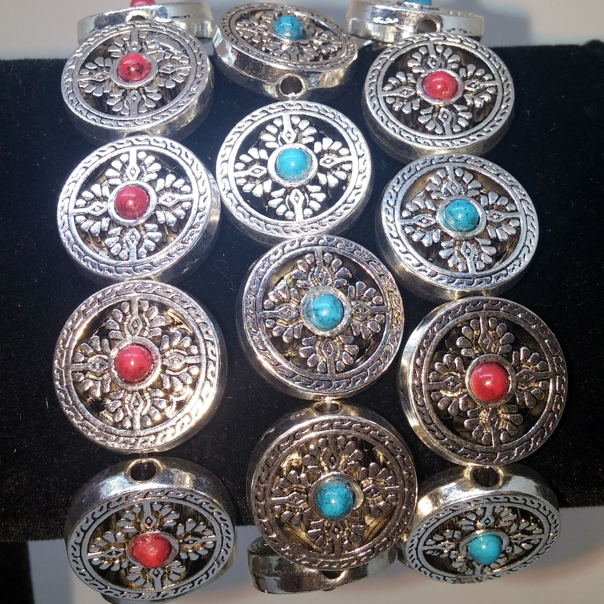 CONVERTIBLE TURKISH FLORAL COIN BRACELET-BRACELETS-JipsiJunk-JipsiJunk
